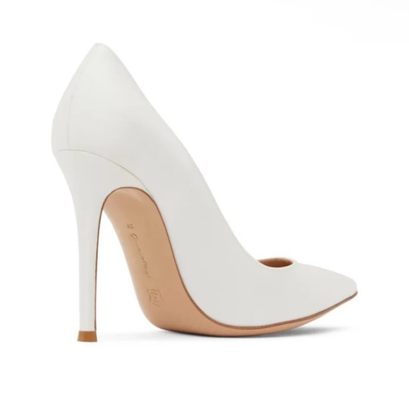 Gianvito Rossi White Satin Pumps Size 37 - Picture 3 of 4